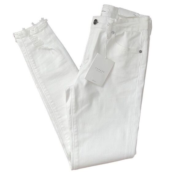 KanCan White Denim High‎ Rise Super Skinny Jeans Size 5/26 NWT